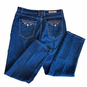 COS jeans with brown embellished pockets Sz 10P